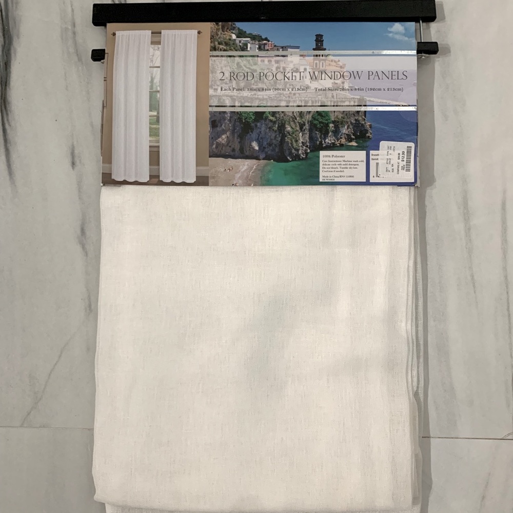 White curtains